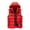 Red, variant on Men's Winter Puffer Vest with Hood Quilted Padded Sleeveless Vest Winter Outwear Red XXL