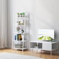 thumbnail image 4 of Yusong Bookshelf, Ladder Shelf 5-Tier Bookcase for Bedroom, Industrial Book Shelves Storage Rack with Metal Frame for Home Office, White, 4 of 7
