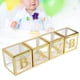 thumbnail image 3 of Telón de Fondo de Cajas de Balón, Bricolaje que Fabrican Doradas de Caja de Baby Shower de Baby Shower Inofensiva Papel de Plásstico 25x25x25cm para la Decretación de la Fiesta, 3 of 7