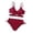 a-Wine18480, variant on FINALGANG Girls 2 Piece Bikini Set Solid Color Swimsuit Outfit Spaghetti Strap V Neck High Waist Swim Briefs For Summer Beach Wear Navy 6-7 Years
