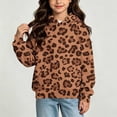 thumbnail image 6 of Xdegoge Tween Girls Pullover Hoodies Leopard Print Hooded Sweatshirts Long Sleeve Tops with Kangaroo Pocket Fashion Fall Winter Clothes, Size 11-12, 6 of 6