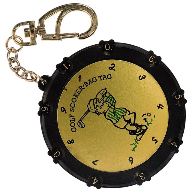 Contador Puntuación Golpes Portátil 18 Hoyos Accesorios (dorado)