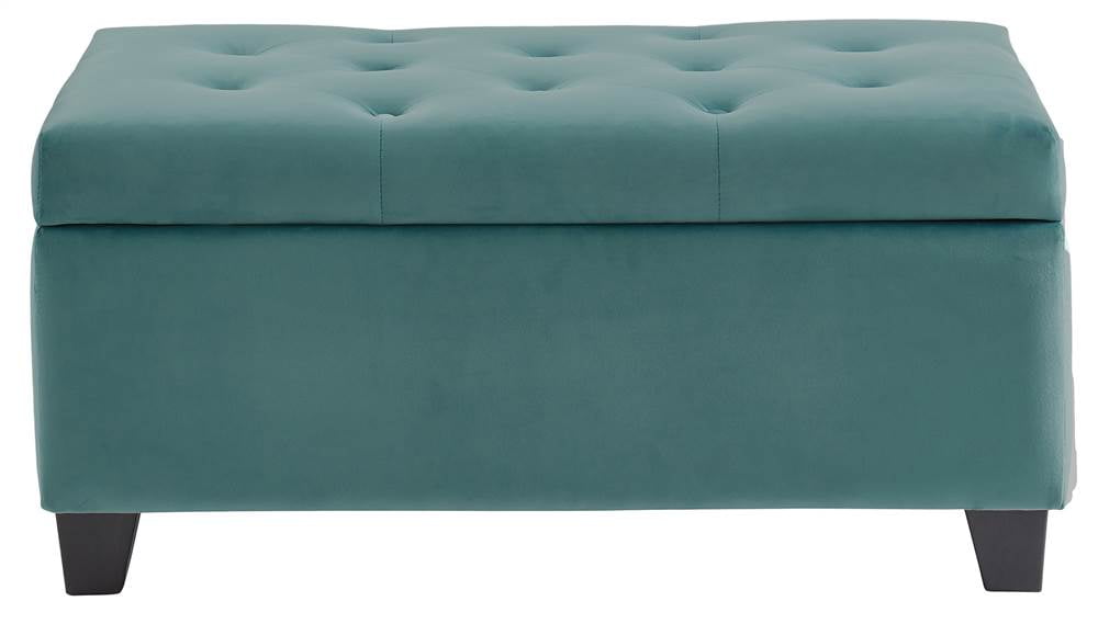 Modern Velvet Rectangular Storage Ottoman - Walmart.com