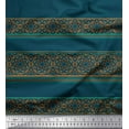 thumbnail image 1 of Soimoi Polyester Crepe Fabric Stripe & Mandala Kaleidoscope Fabric Prints by Yard 42 Inch Wide, 1 of 1