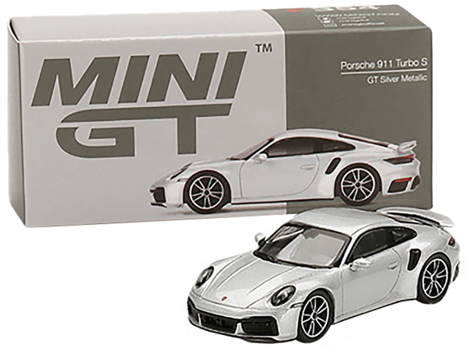 Mini GT MiJo Exclusive Porsche 911 Turbo S GT Silver Metallic