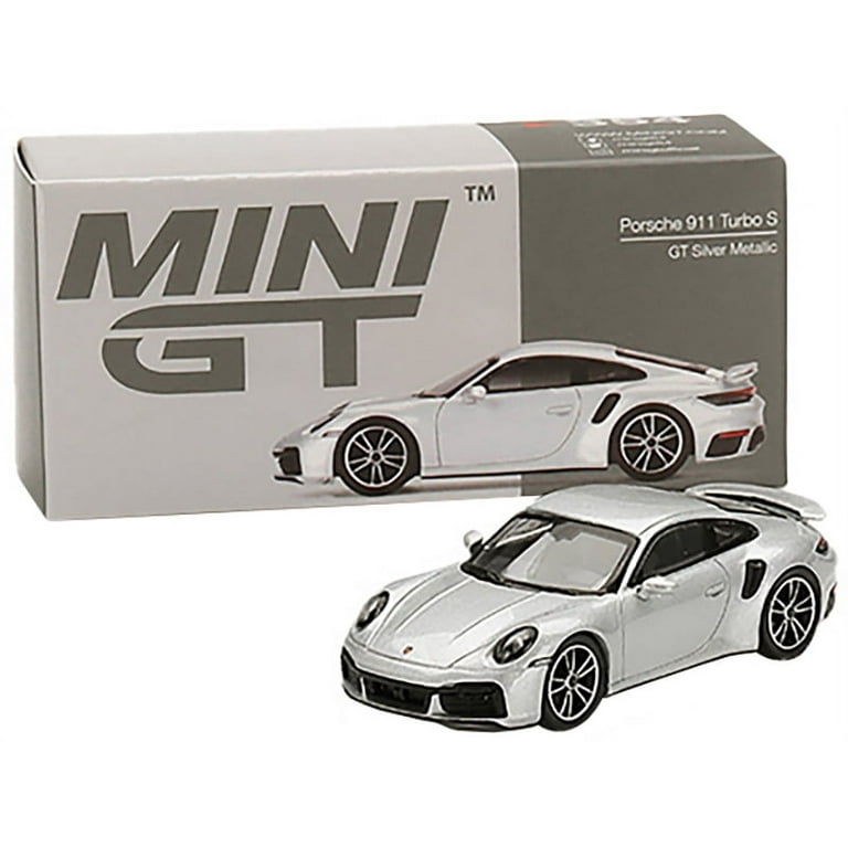 Mini GT MiJo Exclusive Porsche 911 Turbo S GT Silver Metallic