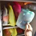 thumbnail image 4 of Huanledash Semi Transparent Self-Sealed Silicone Kitchen Fridge Food Storage Bag Organizer, 4 of 8
