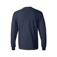 thumbnail image 4 of Hanes Men’s Beefy-T Long Sleeve T-Shirt, Crew Neck, Durable Pre-Shrunk Cotton Tee, Navy, L, 4 of 4