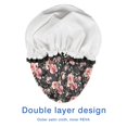 thumbnail image 4 of Shower Caps,Pioneer Flower Floral Print Pattern Waterproof Shower Cap for Women 4 Pieces,Double Reusable Hair Cover for Shower PEVA Elastic Stretch Hem, 4 of 7