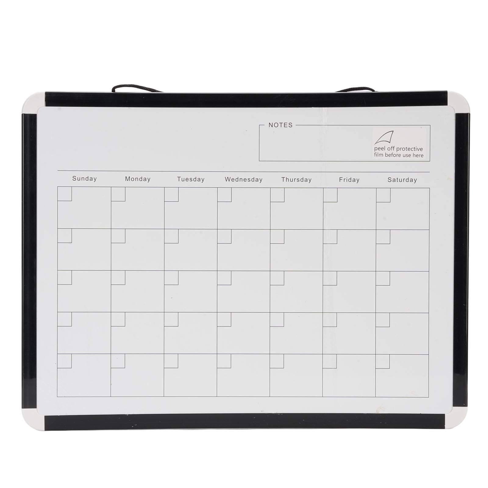 Monthly Monthly Calendar Dry Erase Whiteboard Wall Magnetic Portable Double Sided White Board with Black Aluminium Frame for Home