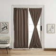thumbnail image 2 of Ycandiee Curtain,Front Door Curtain ,Linen Sheer Door Curtain Panels ,Thermal Insulated Rod Pocket Blackout Door Curtains Privacy Side Door Window Curtains,Adjustable ,for Sliding Glass Door, 2 of 8
