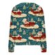 thumbnail image 4 of Cárdigan informal con estampado navideño para mujer, chaqueta con botones, blusa de poliéster, 4 of 5