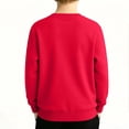 thumbnail image 4 of Lumtrix Girls Long Sleeve Sweatshirts Cute Crewneck Oversized Pullover Casual Solid Color Tops Red 110, 4 of 7