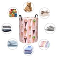 thumbnail image 5 of Large Laundry Basket with Handles - Summer Ice Cream Pink Kids Baby Dirty Clothes Laundry Hamper for Bedroom Aesthetic, 5 of 5