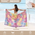 thumbnail image 7 of Yuyamidu Colorful Palm Tree Women Beach Sarong Bathing Suit Wrap Skirt Semi-Sheer Bikini Wrap Skirt Breathable Women Beach Wraps Chiffon Coverups for Bathing Suits, 7 of 7