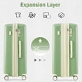 thumbnail image 4 of Luggage Sets 3 Piece 20/24/28" With USB Port PP Lightweight Suitcase-Light Green, 4 of 7