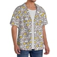 thumbnail image 2 of Lsque cute rat with cheese Print Men's Cuban Collar Short Sleeve Shirt Summer Beachwear Casual Button Down Fashionable Vacation Leisure Shirt-XX-Large, 2 of 5