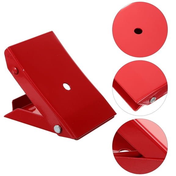 FONDOTIN Wheel Chocks for Rv Trailer Metal Red 2Pcs