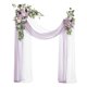thumbnail image 2 of Arco de boda con kit floral, decoración de corona de rosas, guirnalda de flores artificiales para eventos Púrpura, 2 of 9