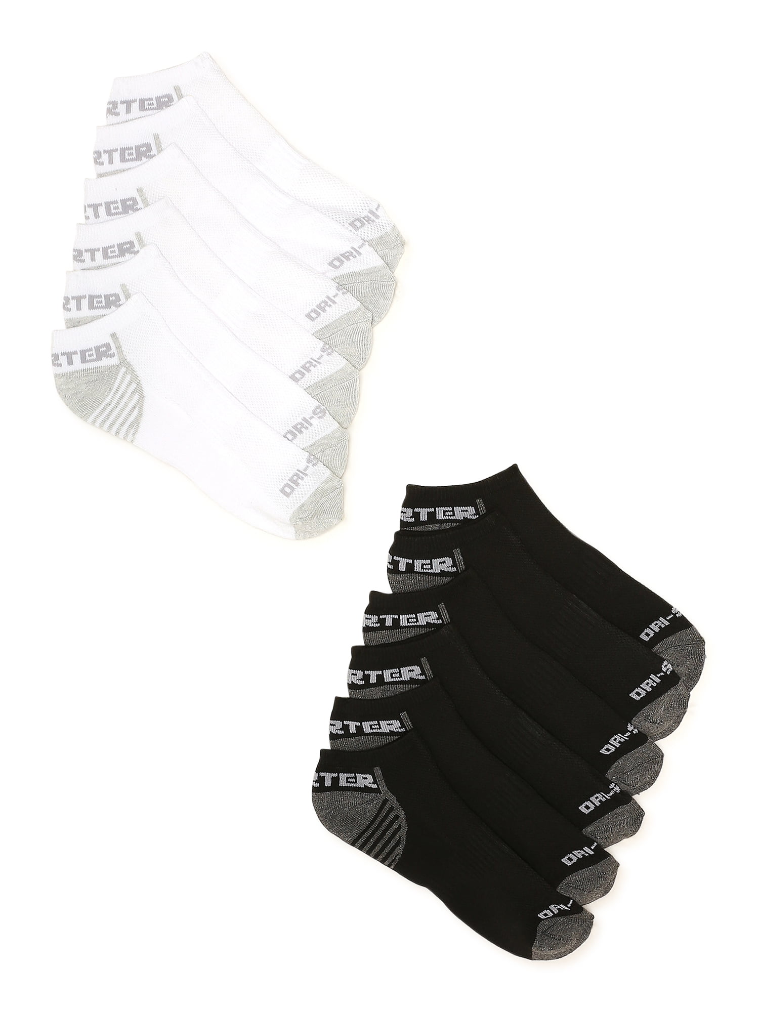 Starter Men's Half Cushion No Show Socks, 12-Pack
