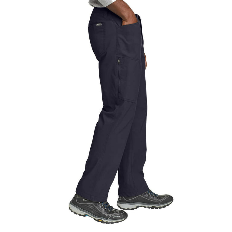Eddie Bauer Men's UPF 50+ Fleece Lined Tech Pant, Dark Blue 34 x 32 