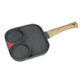 thumbnail image 3 of Sartén de de Aluminio, Sartén Dividida de 3 Secciones, Olla para Bistec de Huevo, Olla para , Utensilios de Cocina, Olla para Cocinar Negro BLESIY Sartén De Huevo, 3 of 8