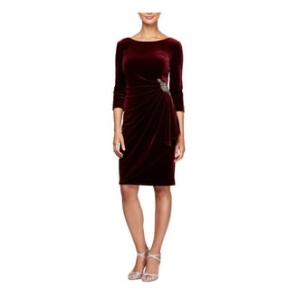 lace sequin fit and flare dress 3/4 Sleeve Sequin Dress main image 1
