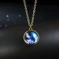 thumbnail image 1 of Glow Planet Dome Double Dark System Galaxy Glass Pendant Necklace with Unique Design, 1 of 2