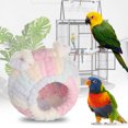 thumbnail image 2 of Flannel Bird Bed for Small Pets, Cozy Velvet Parakeet Nesting House with Metal Washer, Soft Breathable Breeding Cave & Sleeping Hider for Cockatiels, Bird Shelter Cage Accessory Decoration, 2 of 10