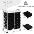 thumbnail image 2 of Nightcore Rolling Storage Cart w/ Drawers, Multipurpose Craft Storage Cart w/Lockable Casters, Rolling Cart Organizer for Tools, Scrapbook & Paper, Utility Cart for Home, Office & School, 2 of 18