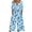 ☪031-Light Blue, variant on Women's Print Casual Short Sleeve V-Neck Back Zipper Side Pocket Jumpsuit Long Pants - One-Piece Romper with Functional Detail for Effortless Style and Convenience