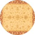 thumbnail image 1 of Ahgly Company Indoor Round Oriental Brown Traditional Area Rugs, 7' Round, 1 of 4