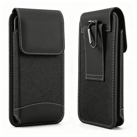 Cell Phone Holster Case Belt Loop Phone Pouch Holder for Motorola Moto G Power 5G 2024 2025 G Play 2023 G Stylus 5G 2022 G Pure G9 Power Edge 2021 Galaxy A05 A06 A14 S21 Ultra Nokia G400 G50 (XL)