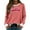 Red, variant on Luwomo Leisure Sweatshirts Womens Winter Long Sleeve Crewneck Letter Print Loose Fit Pullover Tops,Green,L