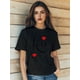 thumbnail image 1 of Women's Valentine's Day Romance Love Cartoon Print T-Shirt Fashion Short Sleeve Round-Neck Fit TopsCamisetas para mujer, lindas camisetas con estampado gráfico, de manga corta, estilo casual, para ve, 1 of 7