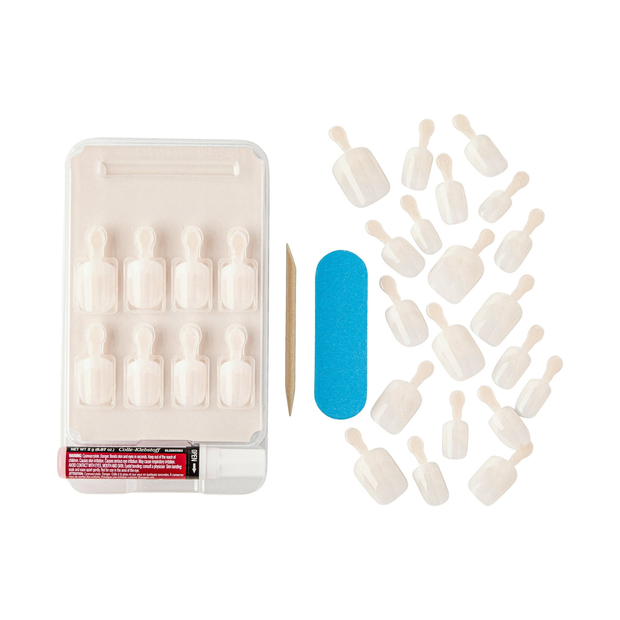 Kiss Salon Acrylic Nude French Nails Nude, Real Short Length, 28 Ea, 6 Pack