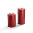 thumbnail image 3 of LampLust Dark Red Flameless Candles, Set of 2 - 4 inch Diameter Pillars with Batteries, Remote, and Timer Included, 3 of 5