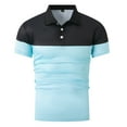 thumbnail image 4 of Golf Shirts for Men Color Block Pollover Men's Polo Shirts Short Sleeve Heathy Moisture Wicking Casual Collared Shirts Button Down with Pockets Polo T Shirts for Men, 4 of 5