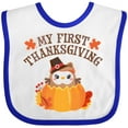 thumbnail image 3 of Inktastic My 1st Thanksgiving Cute Owl in Pumpkin Boys or Girls Baby Bib, 3 of 4