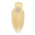 thumbnail image 2 of MY-LADY Silk Mono Base Clip in Topper 100% Remy Human Hair Extensions Women Toupee Hairpiece with Bangs for Thinning Hair, 2 of 10