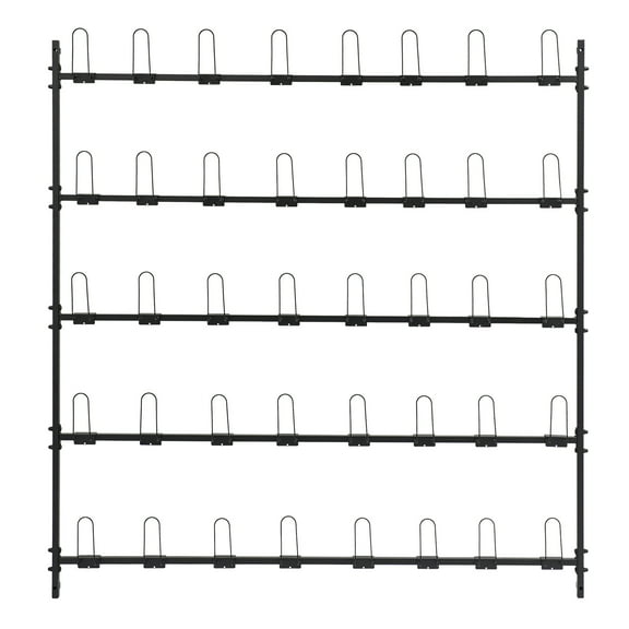 Wildnix Wall-Mounted Boxing Glove Storage Rack with 40 Hooks, 5-Tier Design, Efficient Boxing Gym Organizer, Ideal for Home and Gym Use