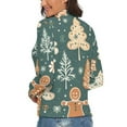thumbnail image 3 of Ginger Christmas Tree Women's Turtleneck Sweater Long Sleeve Ribbed Fitted Turtle Neck Casual Fall Winter Collection Top L, 3 of 4
