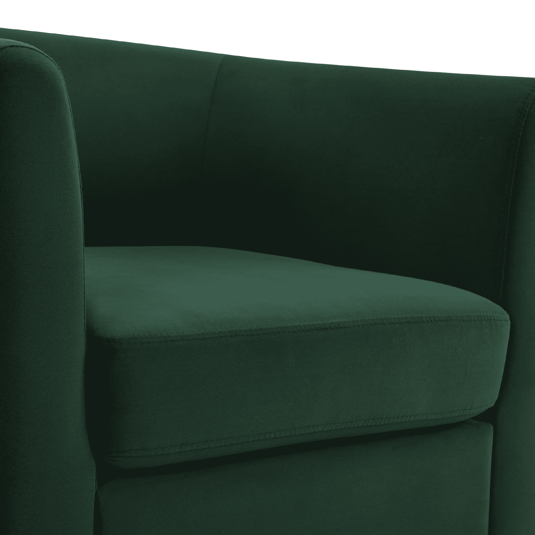 FunniHomi Velvet Accent Chair with Ottoman, Modern Barrel Chair Armchair with Footrest for Living Room, Bedroom and Reading Room, Green