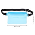 thumbnail image 2 of WHAMVOX 2Ud Bolso Cinturón Impermeable Para Kayak Y Playa Con Material Transparente Y Correa Ajustable Azul, 2 of 6