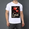 thumbnail image 2 of Basic top Tees For Women Loose Boyfriend ShirtsLove Casual Blouse round neck, 2 of 5