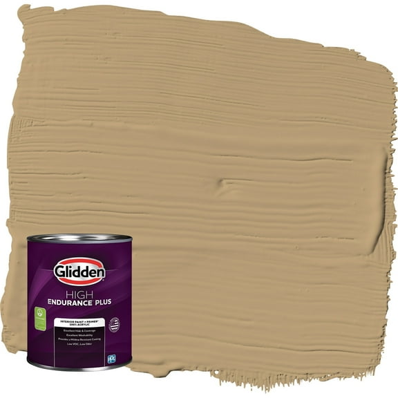 Glidden HEP Earthy Ocher / Beige Semi-Gloss Interior Paint with Primer, 1 Quart