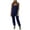 Navy blue, variant on Winter Women's Loose Casual Fleece Warm Overalls Jumpsuits with Pockets