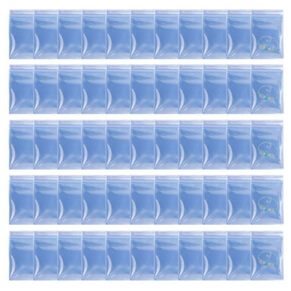 Amaiiu Jewelry Storage Bag Reclosable Thicken Transparent Blue PVC Zipper Bag Anti-Oxidation Plastic Gifts Jewelry Zipper Lock Bags