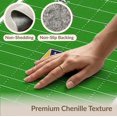 thumbnail image 6 of ODIKA 3'x5' Washable Throw Rug Field Door Football Stadium Grid Center Motif Markings Border for Entryway, Kitchen, Mudroom, Stain Resistant, Low Profile, Non-Slip, 6 of 7