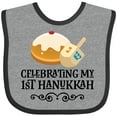 thumbnail image 3 of Inktastic 1st Hanukkah Childs Dreidel Boys or Girls Baby Bib, 3 of 4